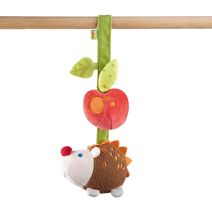 HABA 304285 - Hängefigur Igel, Babyspielzeug aus Textil mit Klapper-Effekt, ideal als Geschenk zur Geburt und Taufe