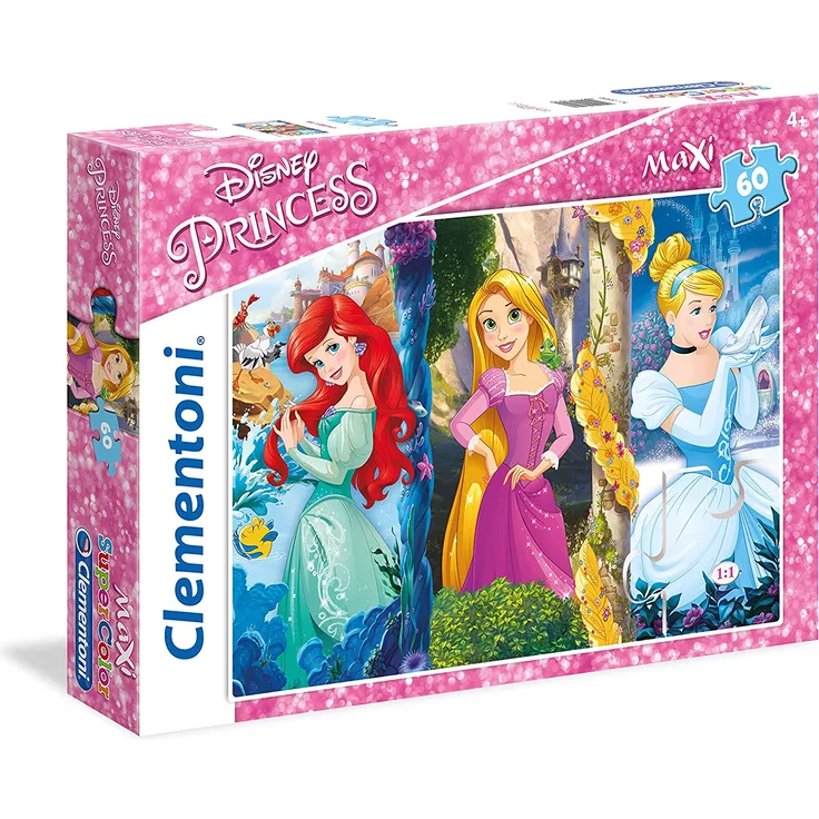 Clementoni 26416.2 - Maxi Puzzle 'Disney Prinzessinnen', 60 Teile
