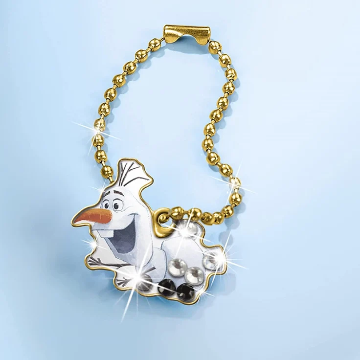 Disney Frozen II Diamantbastel-Studio: Gestalte deine Lieblingsfiguren von Frozen II mit wunderschönen Strasssteinen in 3D Landschaften, inkl. Olaf Anhänger – Bild 5
