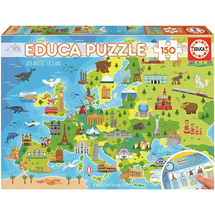 Educa Puzzle 150 Map of Europe for children G3