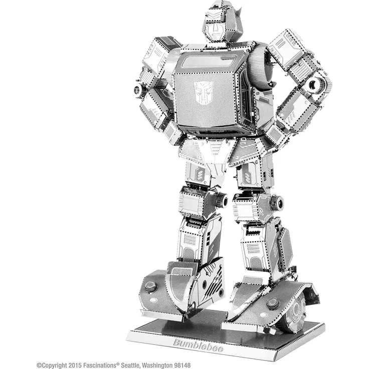 Fascinations Metal Earth MMS301 - 502682, Transformers Bumblebee, Konstruktionsspielzeug, 2 Metallplatinen, ab 14 Jahren