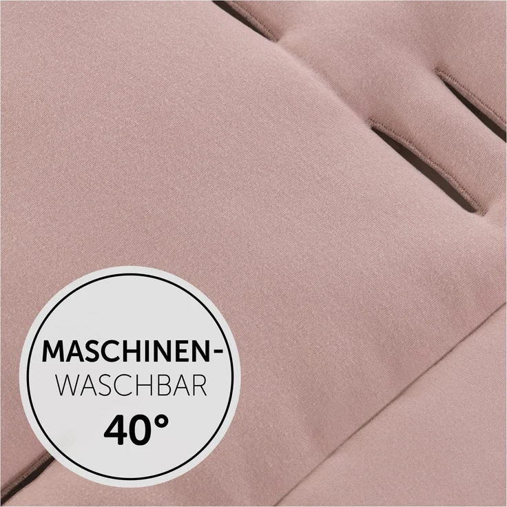Hauck Universal Sitzauflage für Buggys, Kinderwagen, Fahrradanhänger, Baumwolle, Atmungsaktiv, Weich, Einfache Befestigung ,Sommer & Winter, Bambi Rose – Bild 7