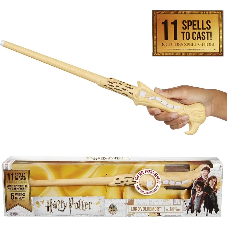 Harry Potter 39837 Voldemort's magischer Zauberstab mit Funktion, 38 cm, weiß