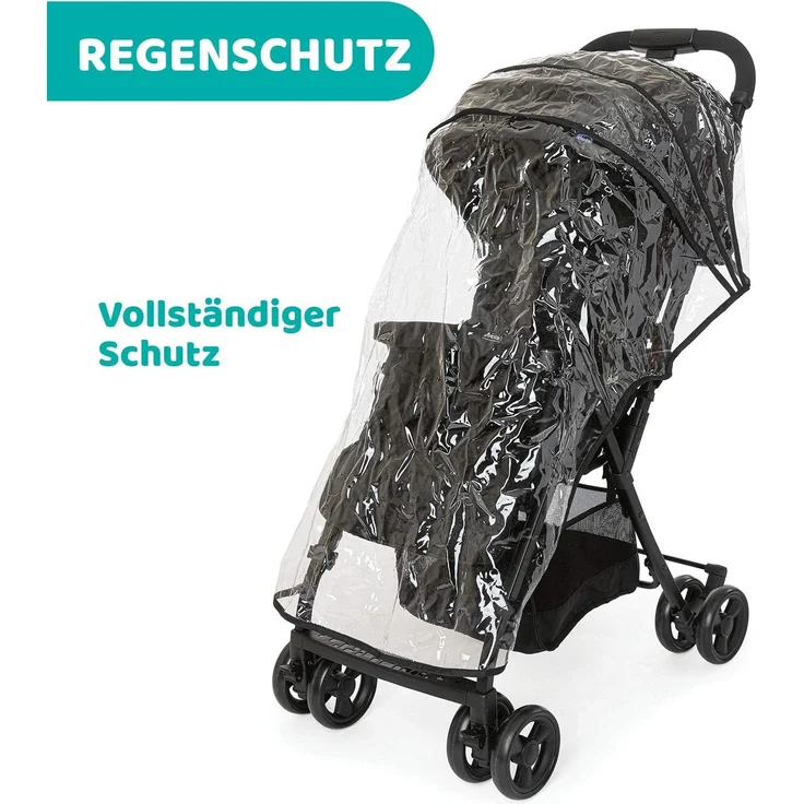 Chicco Ohlala 3 Betthimmel Leichtgewichtiger Kinderwagen Beide Geschlechter Feste Räder Faltbar Grün – Bild 11