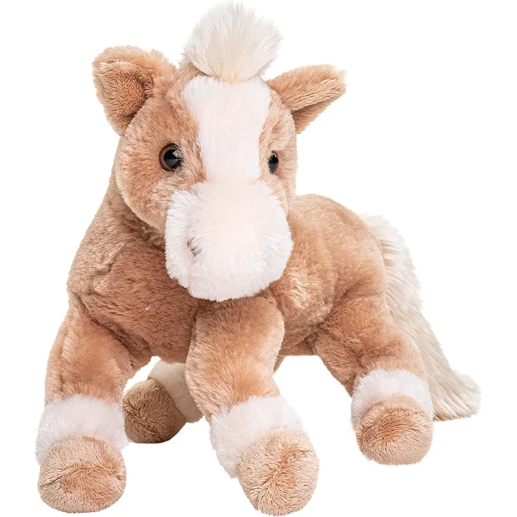 Uni-Toys - Pferd Hellbraun, liegend - superweich - 28 cm (Länge) - Bauernhoftier - Plüschtier, Kuscheltier BH-13027 – Bild 2