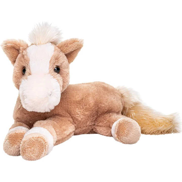 Uni-Toys - Pferd Hellbraun, liegend - superweich - 28 cm (Länge) - Bauernhoftier - Plüschtier, Kuscheltier BH-13027 – Bild 1