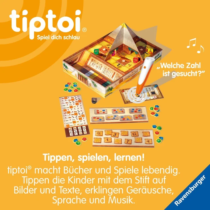 Ravensburger tiptoi Spiel 00120 Das Geheimnis der Logik-Pyramide - Lernspiel ab 6 Jahren, Logikspiel für Jungen und Mädchen – Bild 4