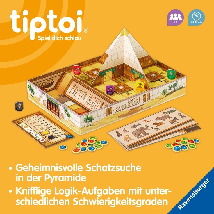 Ravensburger tiptoi Spiel 00120 Das Geheimnis der Logik-Pyramide - Lernspiel ab 6 Jahren, Logikspiel für Jungen und Mädchen – Bild 5
