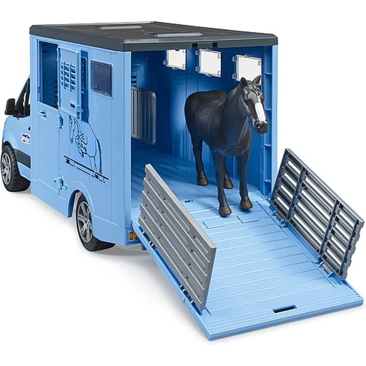 Bruder - MB Sprinter Tiertransporter mit 1 Pferd – Bild 4