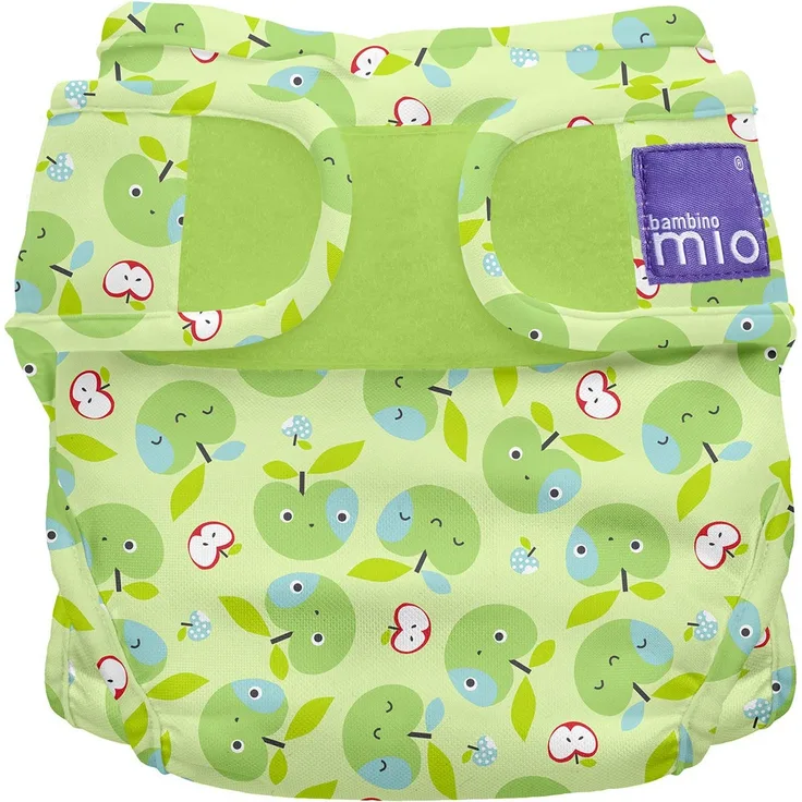 Bambino Mio, Mioduo Stoffwindel Überhose, Aufgeweckter Apfel,Größe 1 (<9Kg)