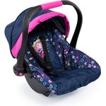 Puppen-Autositz mit Dach, blau mit Herzen