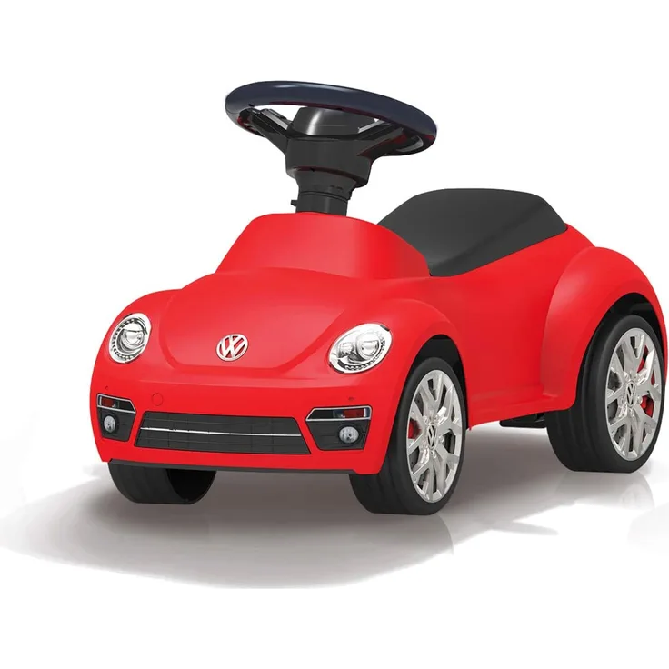 Jamara 460407 Rutscher VW Beetle-Kippschutz, Hupe am Lenkrad, originalgetreue Optik, rot