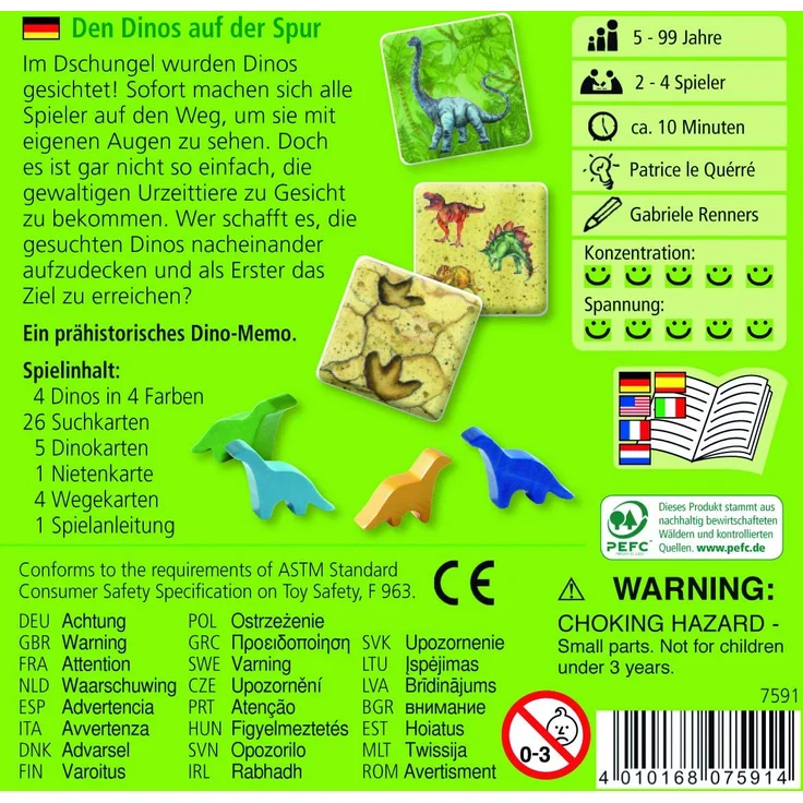Haba 7591 - Dinos auf der Spur, Legespiel – Bild 2