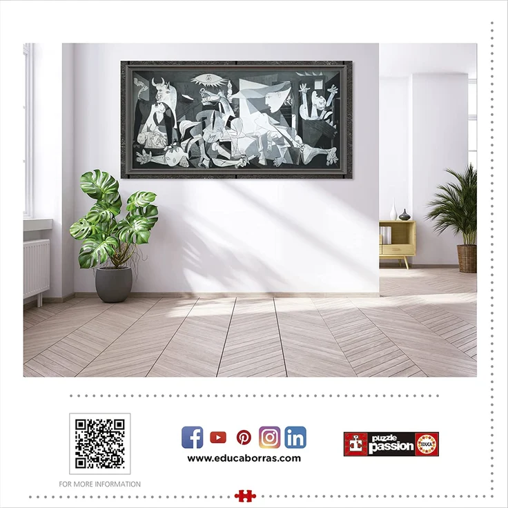 Educa 11502 Puzzle-Guernica, Pablo Picasso-Panorama, Multicolour – Bild 2