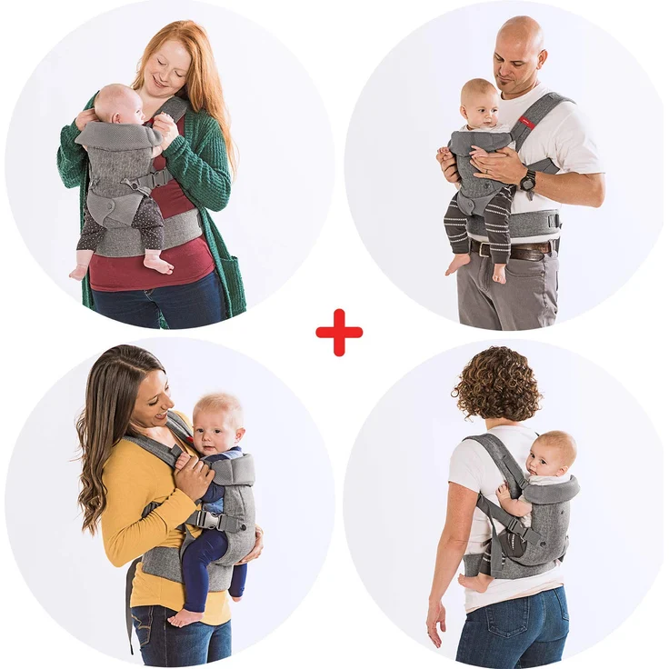 You+Me Babytrage Neugeborene ab Geburt 4-in-1 – Ergonomische Front und Rucksack Baby Tragesystem Für Säuglinge und Kleinkinder von 3,6-14,5 kg – Bild 6