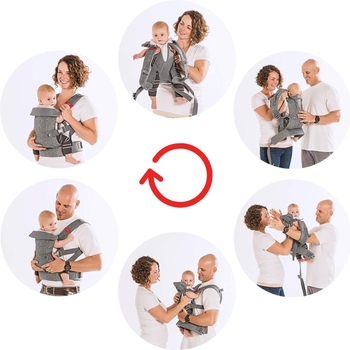 Manesa Babytrage Ergonomisch - Verstellbar Für Neugeborene Bis 15kg, 3 Tragepositionen