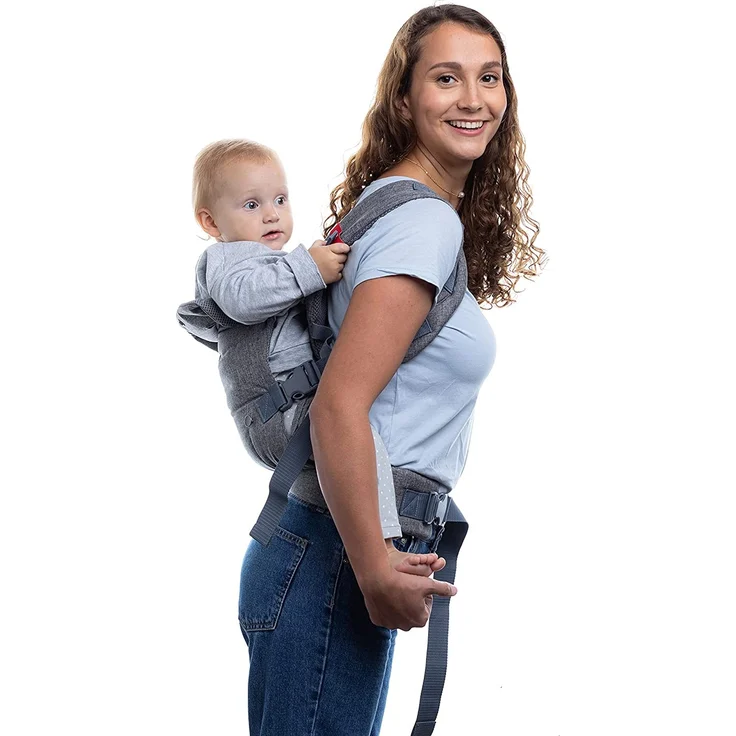 You+Me Babytrage Neugeborene ab Geburt 4-in-1 – Ergonomische Front und Rucksack Baby Tragesystem Für Säuglinge und Kleinkinder von 3,6-14,5 kg – Bild 5