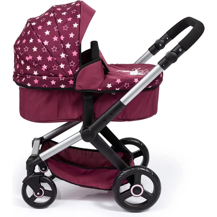 Bayer Design Kombi-Puppenwagen Xeo Sterne bordeaux – Bild 3