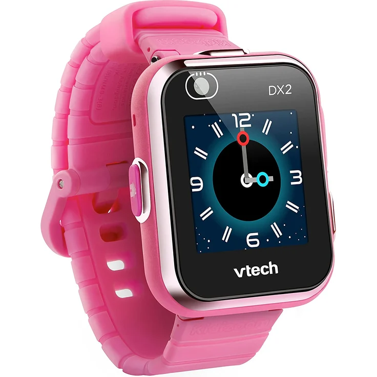 VTech 'Kidizoom Smart Watch DX2', ab 5 Jahren, LCD Farb-Touchdisplay (1,41", 128 x 128 Pixel), inkl. vielen lustigen Uhrmotiven zum Wechseln und aufregenden Bewegungsspielen, pink – Bild 1