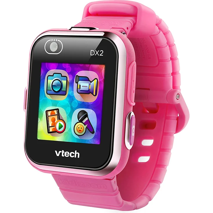 VTech 'Kidizoom Smart Watch DX2', ab 5 Jahren, LCD Farb-Touchdisplay (1,41", 128 x 128 Pixel), inkl. vielen lustigen Uhrmotiven zum Wechseln und aufregenden Bewegungsspielen, pink – Bild 2