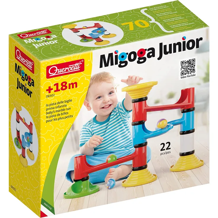 Quercetti Migoga junior Kugelbahn 22 Stück