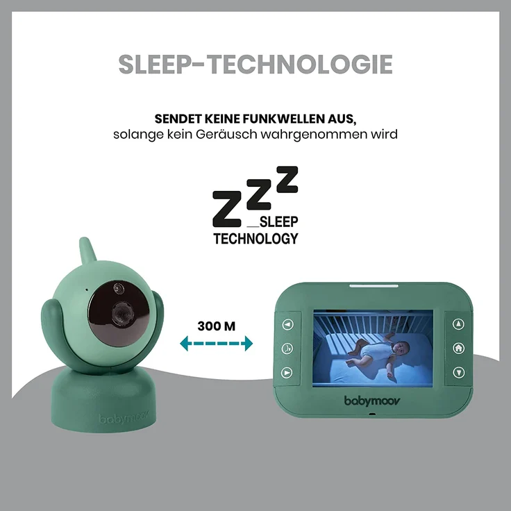 Babymoov Babyphone mit Kamera YOO-Master - 360 Grad Kamera mit Fernsteuerung, 3,5" Bildschirm, Sleep Technology, Nachtsicht, 2-fach Zoom – Bild 6