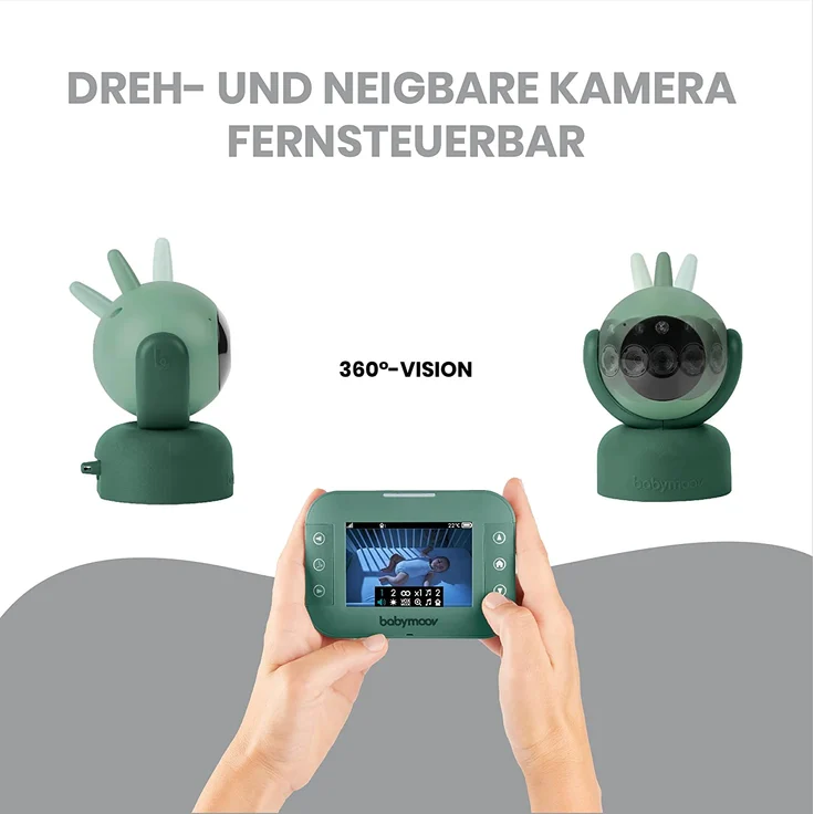 Babymoov Babyphone mit Kamera YOO-Master - 360 Grad Kamera mit Fernsteuerung, 3,5" Bildschirm, Sleep Technology, Nachtsicht, 2-fach Zoom – Bild 4