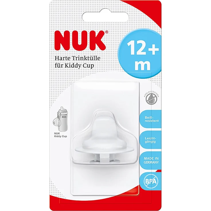 NUK 10255311 First Choice Active Harte Trinktülle für Kiddy Cup, weiß, 1 Stück – Bild 2