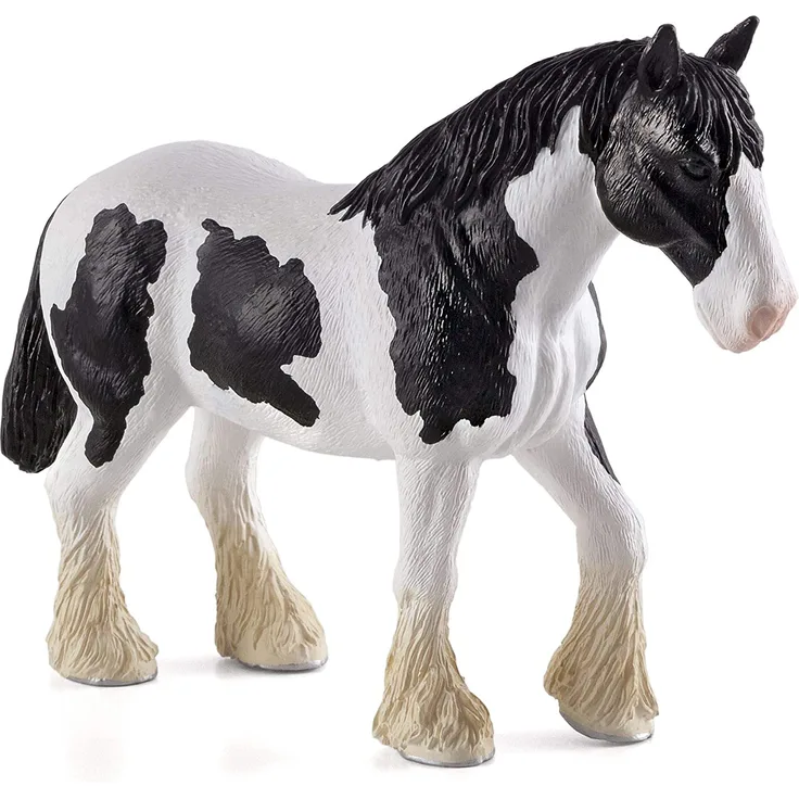 Mojö Farmland - Clydesdale Pferd schwarz-weiß - Spielfigur 387085