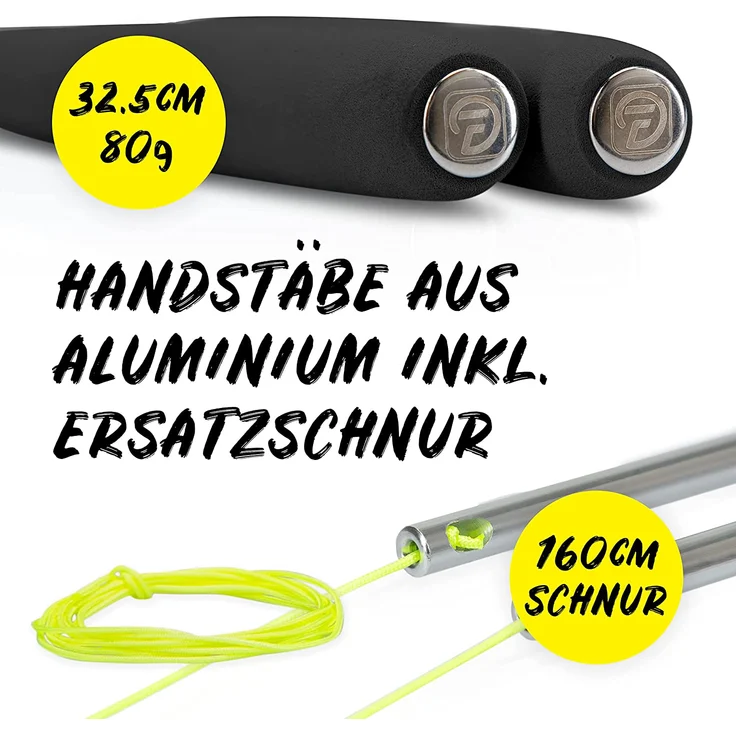 Diabolo Freizeitsport Jonglier-Set Pro mit kugelgelagertem Diabolo (rot), Handsticks aus Aluminium, Ersatzschnur (160cm) und Gedruckter Anleitung - mit Geschenkverpackung ideal zum Verschenken – Bild 3