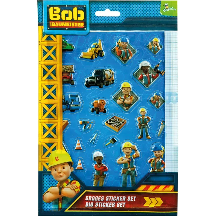 Undercover BODB0031 Bob der Baumeister, Großes Stickerset