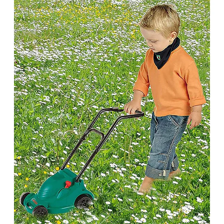 Theo Klein 2702 Bosch Rotak Rasenmäher | Mit Knattergeräusch beim Fahren | Spielzeug für Kinder ab 18 Monaten – Bild 4