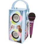 Lexibook BTP180FZZ Disney Frozen-Tragbarer Bluetooth-Lichtlautsprecher mit Mikrofon, Stereoanlage, Lichteffekten, Karaoke, Kabelloser, USB, SD-Karte, Akku, Blau - Preisvergleich