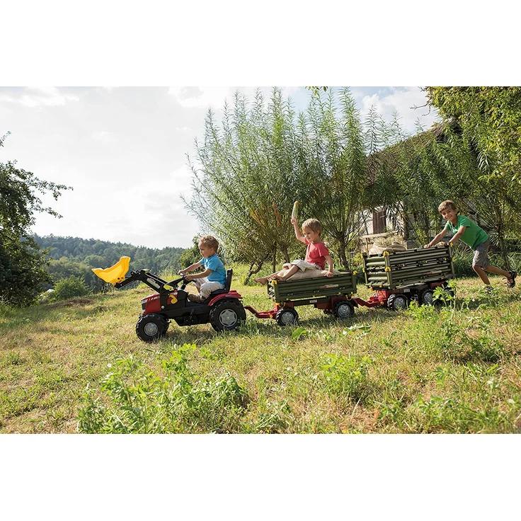 Rolly Toys 125005 - rollyMulti Trailer für Trettraktoren (für Kinder von 3 - 10 Jahre, Dreiseitenkipper) – Bild 6