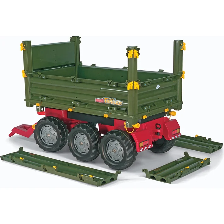 Rolly Toys 125005 - rollyMulti Trailer für Trettraktoren (für Kinder von 3 - 10 Jahre, Dreiseitenkipper) – Bild 7