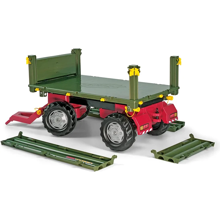 Rolly Toys 125005 - rollyMulti Trailer für Trettraktoren (für Kinder von 3 - 10 Jahre, Dreiseitenkipper) – Bild 5