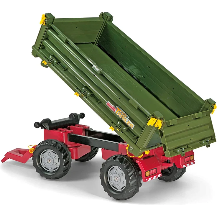 Rolly Toys 125005 - rollyMulti Trailer für Trettraktoren (für Kinder von 3 - 10 Jahre, Dreiseitenkipper) – Bild 3