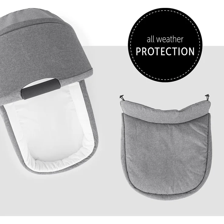 hauck Kinderwagenaufsatz Colibri Melange Grey – Bild 7