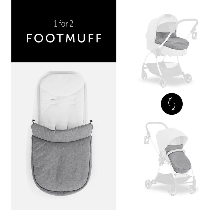 hauck Kinderwagenaufsatz Colibri Melange Grey – Bild 8