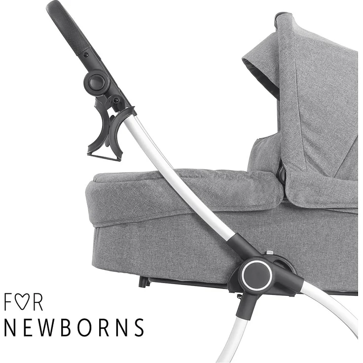 hauck Kinderwagenaufsatz Colibri Melange Grey – Bild 4