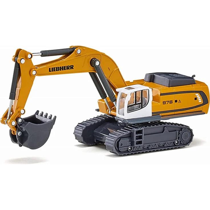 siku 1874, Liebherr Hydraulikbagger, 1:87, Metall/Kunststoff, Gelb, Beweglicher Baggerarm – Bild 1
