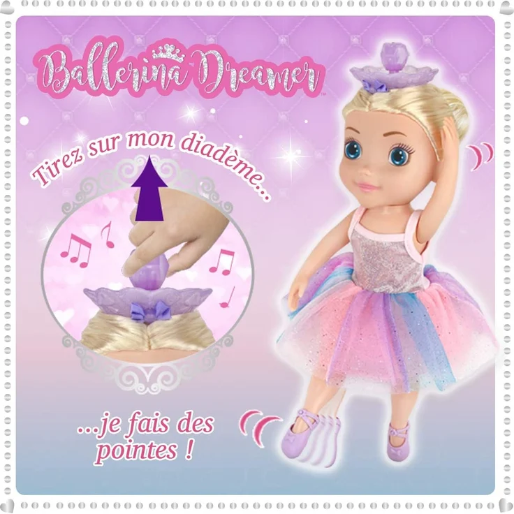 Bandai - Ballerina Dreamer-Große Tänzerin, 45 cm, Musik-Ballerine-Puppe mit Tanz, Tanz, HUN8731 – Bild 3