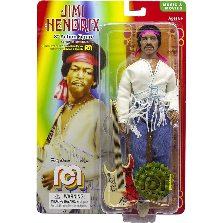 Jimi Hendrix Actionfigur Woodstock Flocked 20 cm