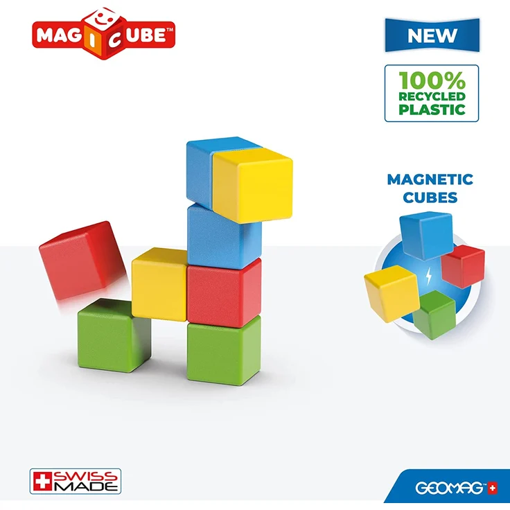 Geomag MagiCube FullColor Recycled Try me Neodym-Magnet-Spielzeug 1 Jahr(e) Mehrfarbig – Bild 2