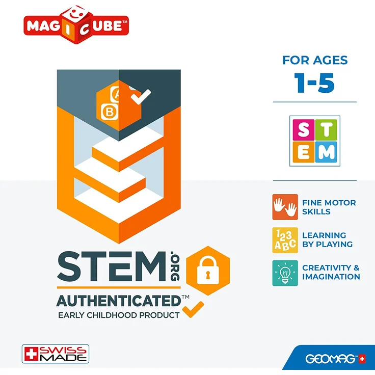 Geomag MagiCube FullColor Recycled Try me Neodym-Magnet-Spielzeug 1 Jahr(e) Mehrfarbig – Bild 5