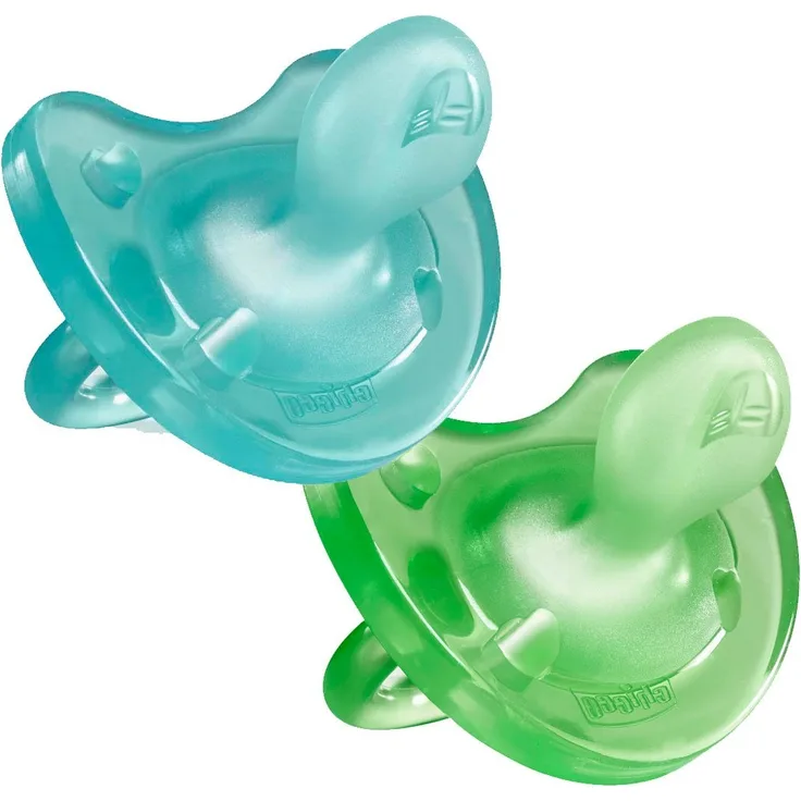 Chicco Schnuller Physio Soft, 100% Silikon, 2 Stück