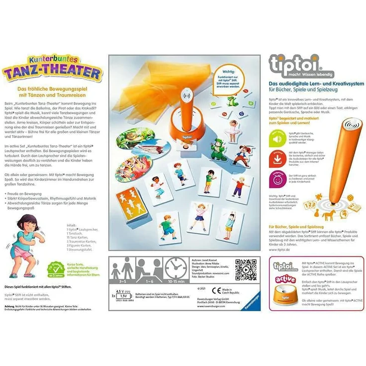 Ravensburger tiptoi ACTIVE Set Kunterbuntes Tanz-Theater – Bild 2