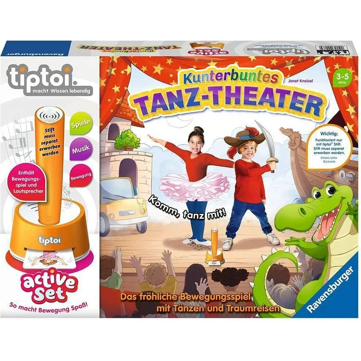 Ravensburger tiptoi ACTIVE Set Kunterbuntes Tanz-Theater – Bild 1