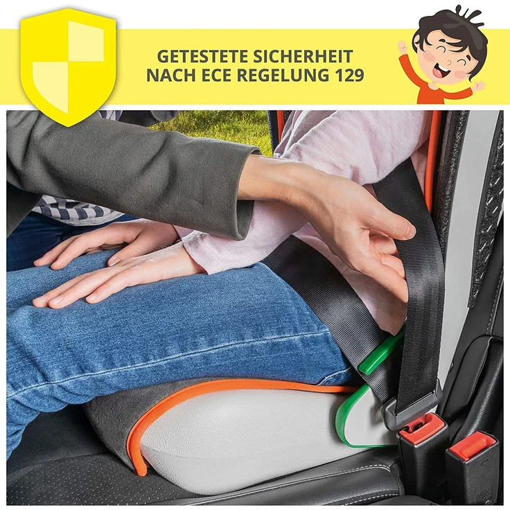 Walser Auto-Kindersitz Noemi, klappbarer Kinderautositz mit höhenverstellbarer Kopfstütze, ECE R129 geprüft, mitwachsend 3-8 Jahre Anthrazit – Bild 4