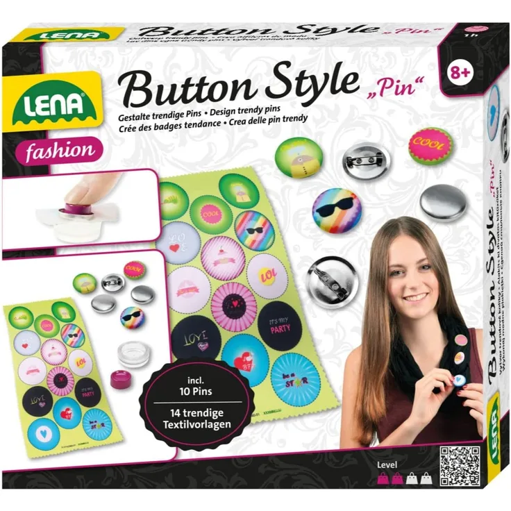 Lena 42566 - Button style Pin, Spiel